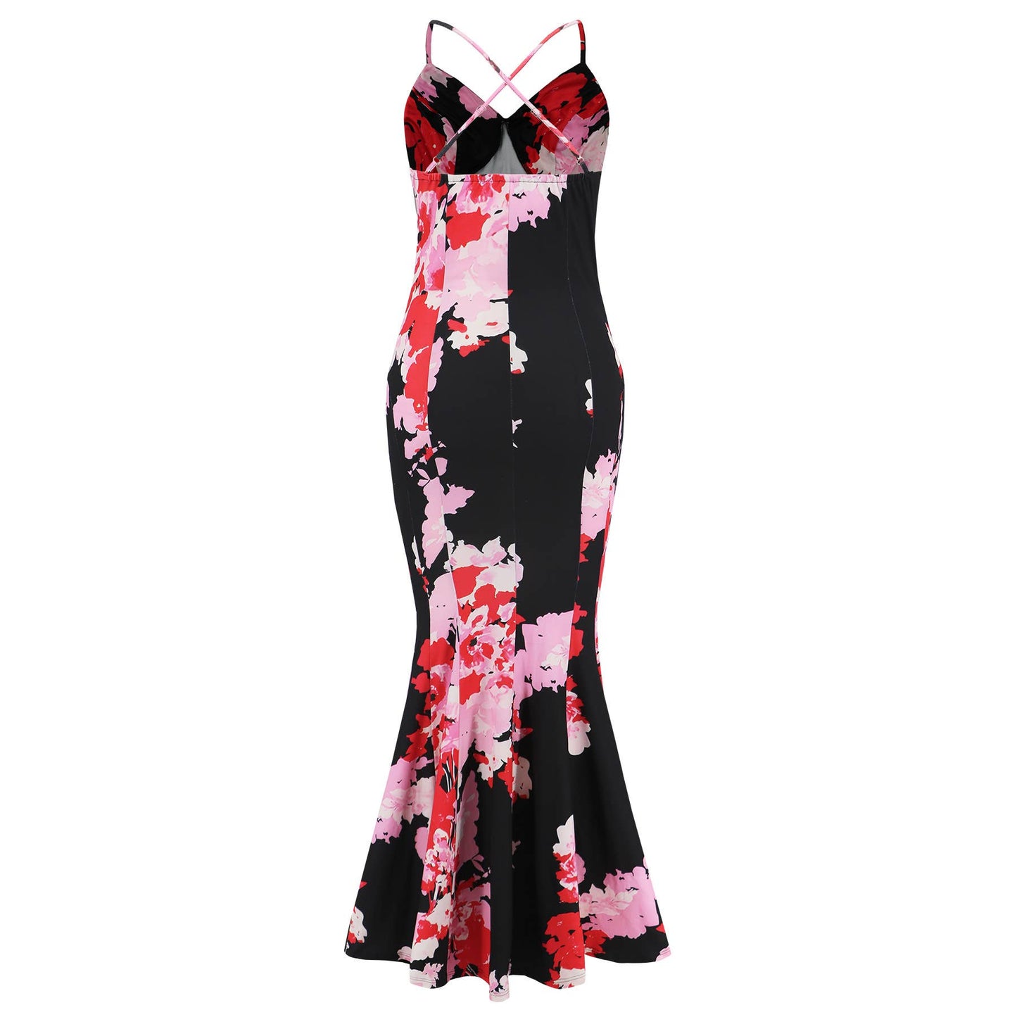 Bohemian floral print sexy slimming long dress