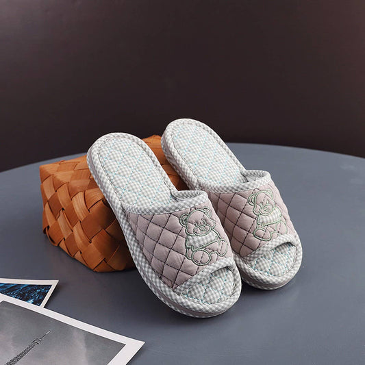 Dressed Bear Thick Cotton Floor Slippers