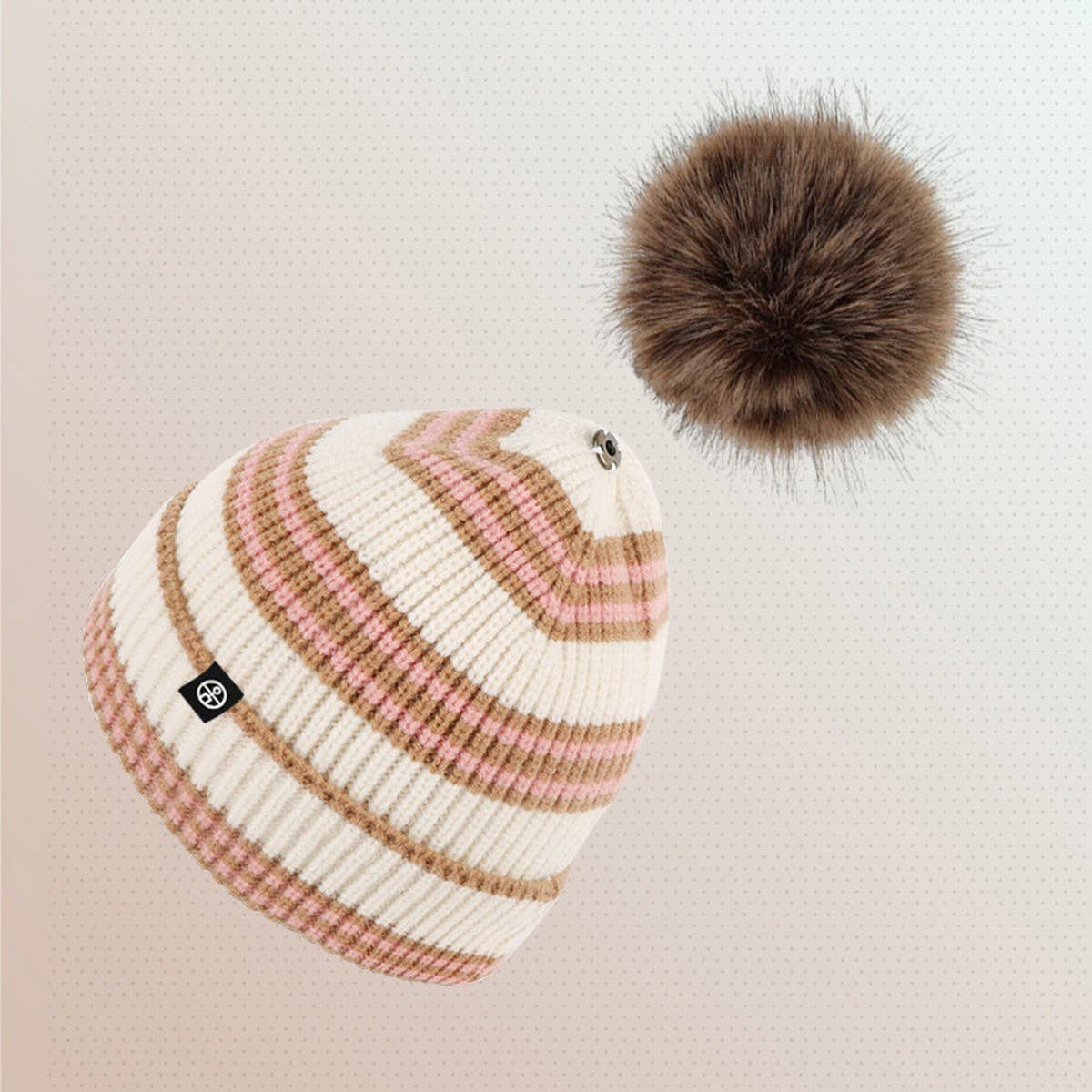 WINTER WARM OUTDOOR KNITTED SCARF THREE-PIECE SET