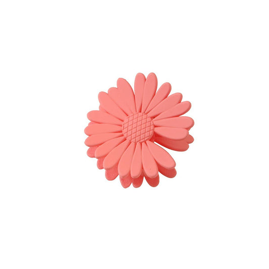 Matte Daisy Hair Claw, Floral Back Bun Shark Clip