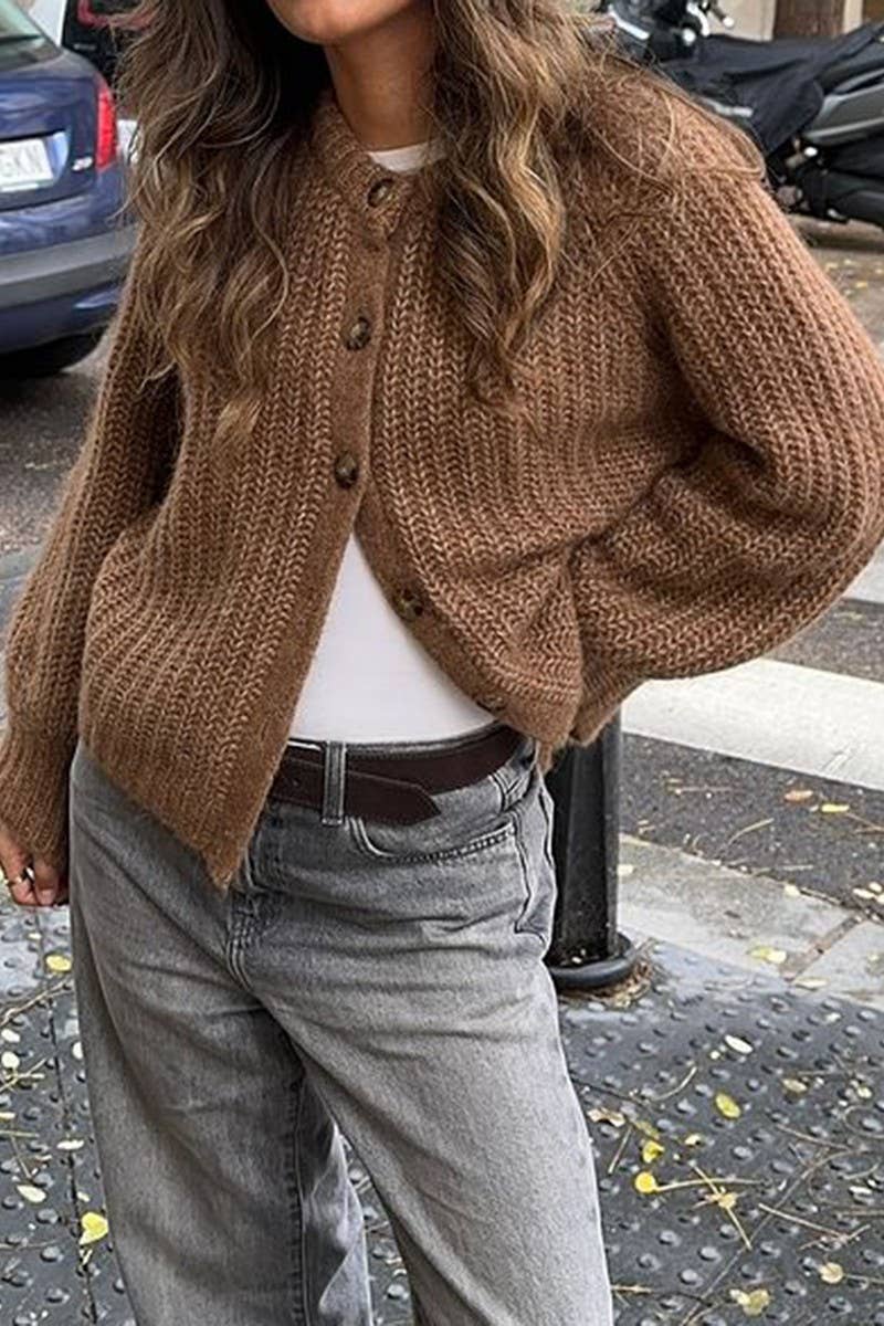 CWOCAL00749_CASUAL SIMPLE BUTTON LONG SLEEVE SHIRT SWEATER