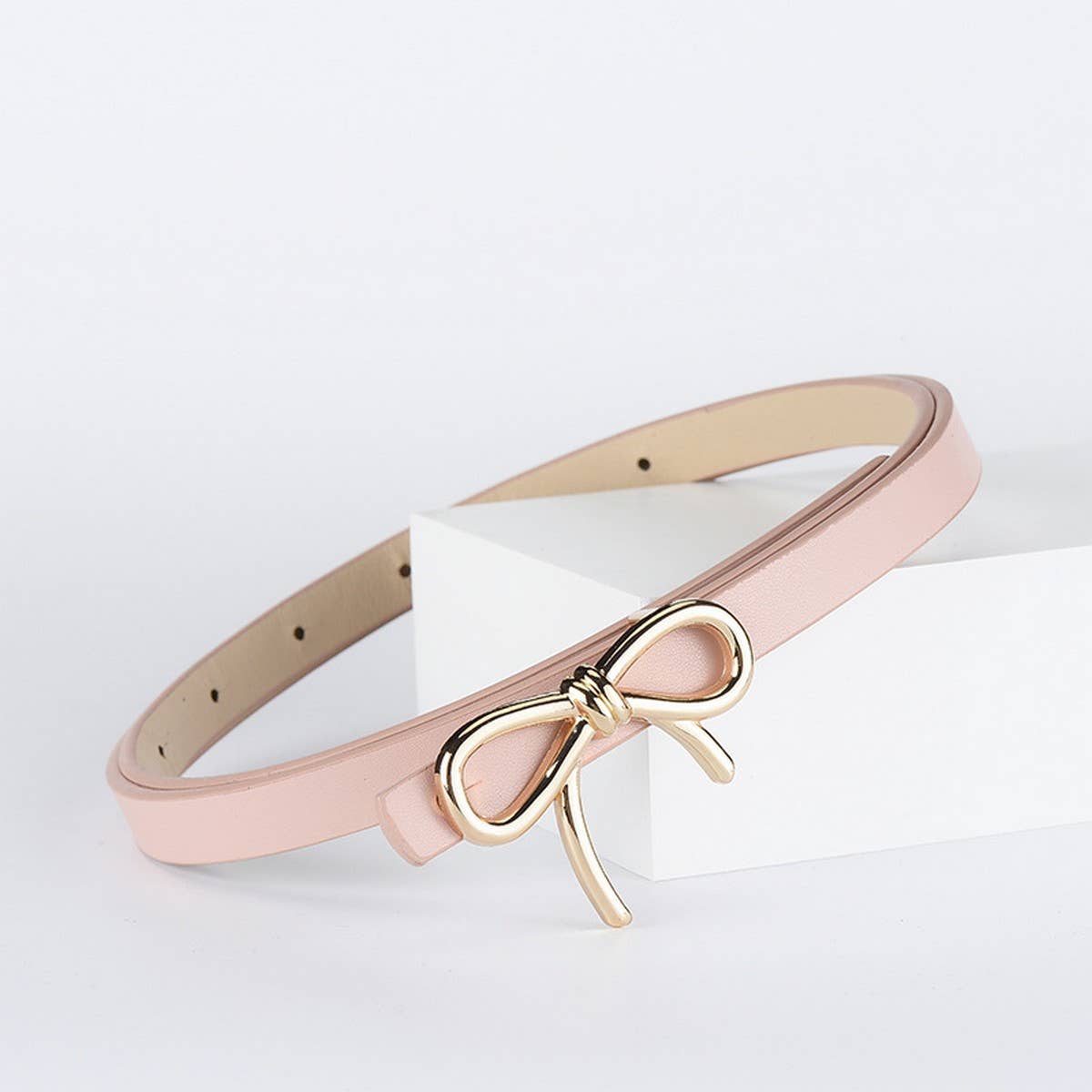 Bow PU Leather Skinny Belt | Elegant Waist Cincher_CWABE0616