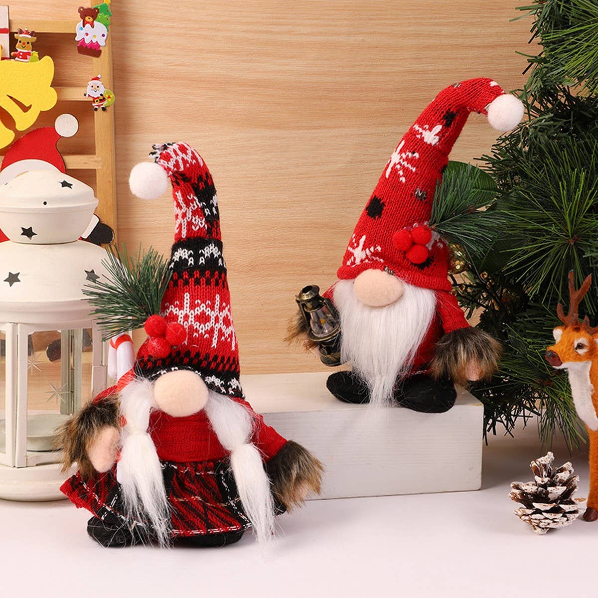 CHRISTMAS DECORATIONS DWARF FIGURINE DOLL ORNAMENTS