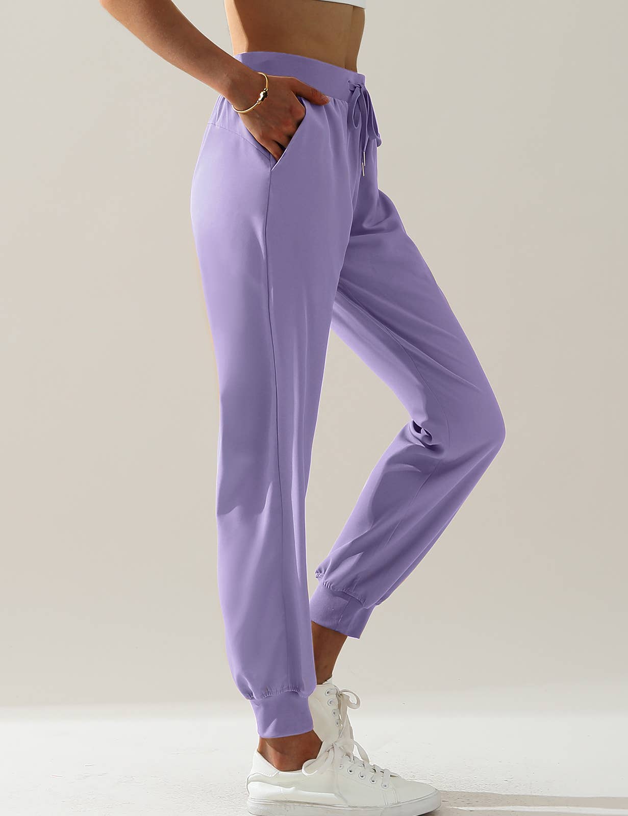 CWBLP423_Elastic Band Waist With Side Pocket Pants