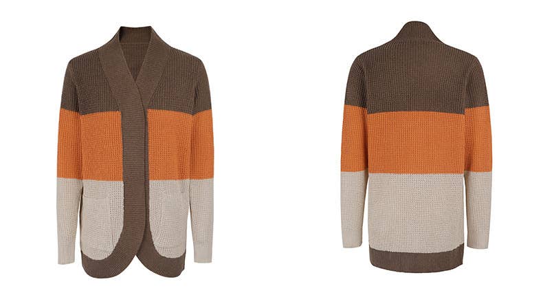 CASUAL SWEATER COLOR SWEATER CARDIGAN COAT