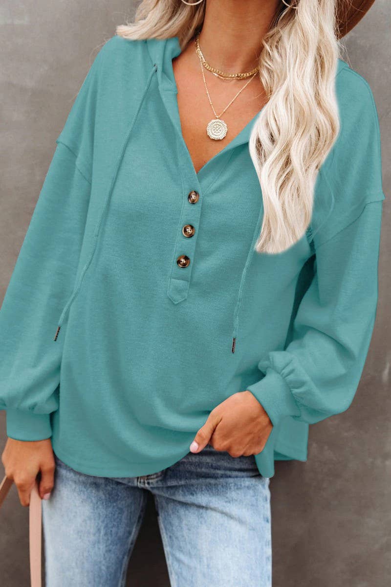 CWOHOL0615_CASUAL LOOSE SOLID COLOR HOODIE SWEATSHIRT