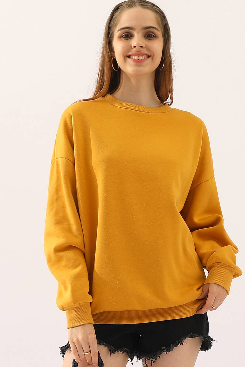 CWTTL902-P_PLUS SIZE CREW NECK PULLOVER SWEATSHIRT TOPS