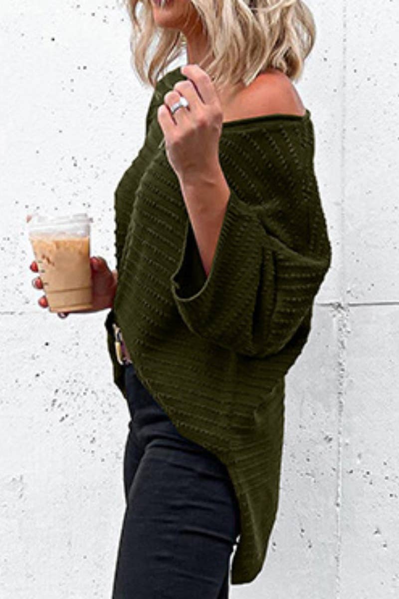 CWOSWL2950_SOLID COLOR WOOL ROUND NECK LONG SLEEVE TOP