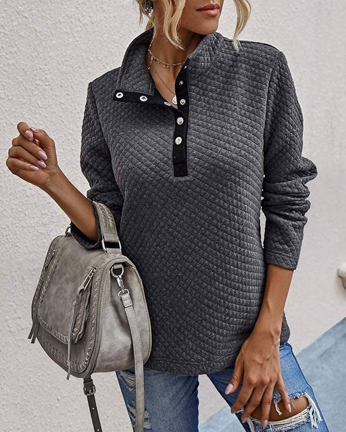 COLOR CONTRAST POCKET LAPEL PULLOVER HOODIE