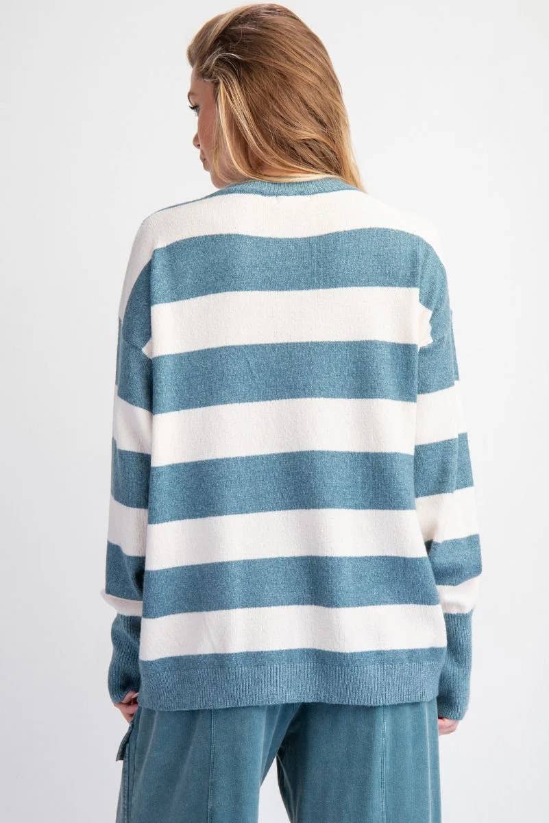 CREW-NECK PULLOVER LONG-SLEEVED BOW SWEATER