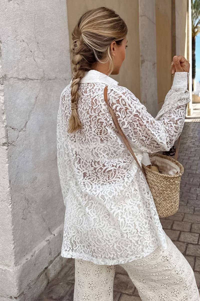 CWTDSL0080_LACE CUT-OUT SEE-THROUGH LONG SLEEVE SHIRT TOP