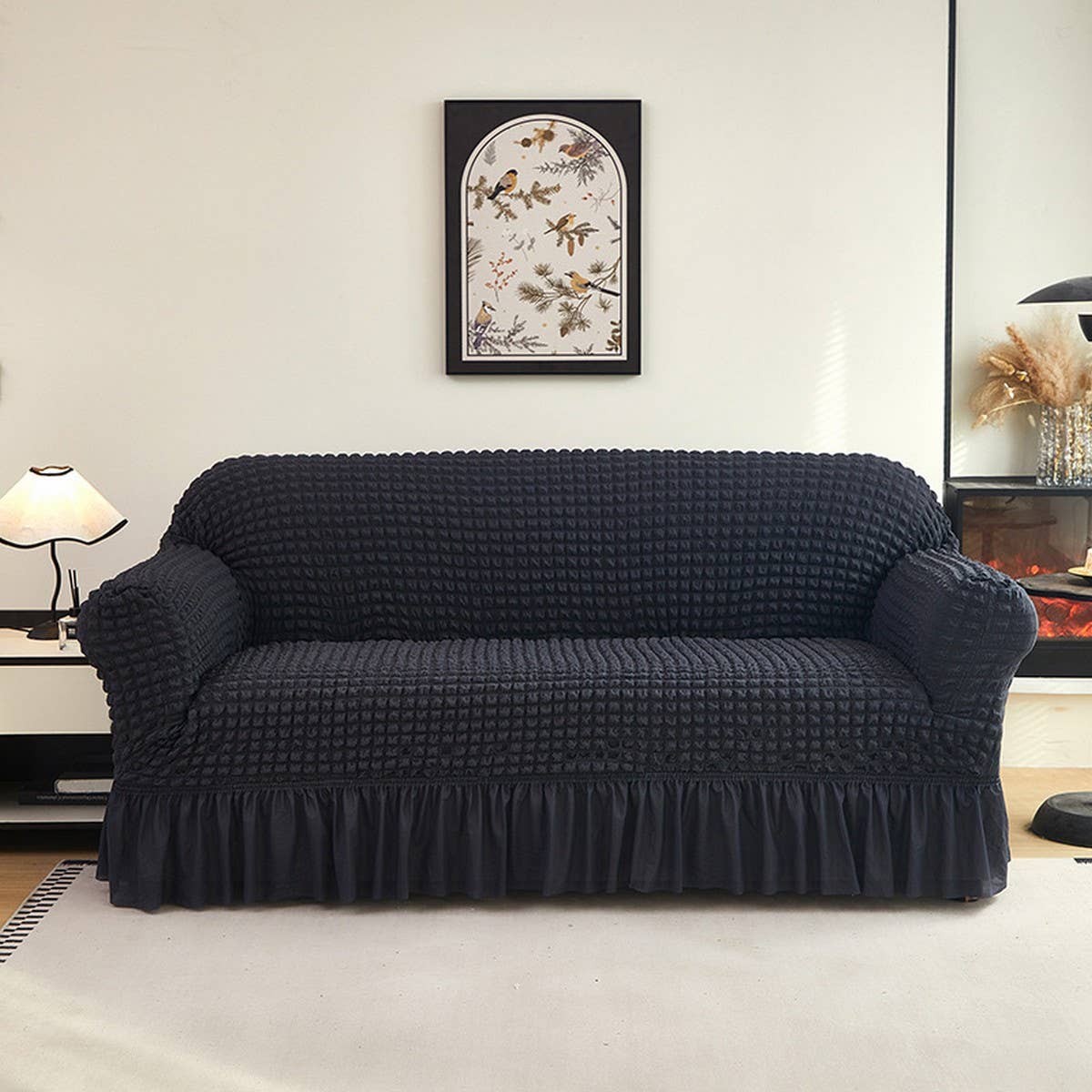Puckered Skirt Sofa Cover, Thick & Stretchy_CWMM8321