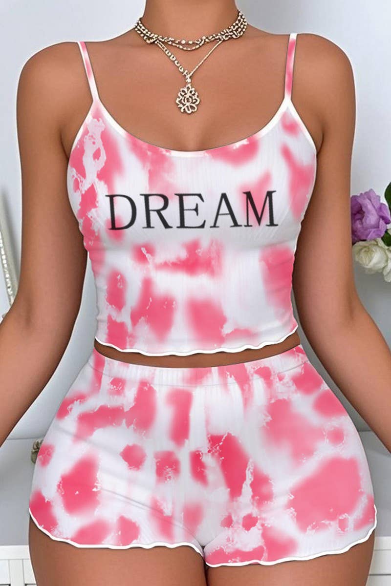 CWSPJ00475_TANK TOP AND SHORTS PAJAMA LOUNGEWEAR SET