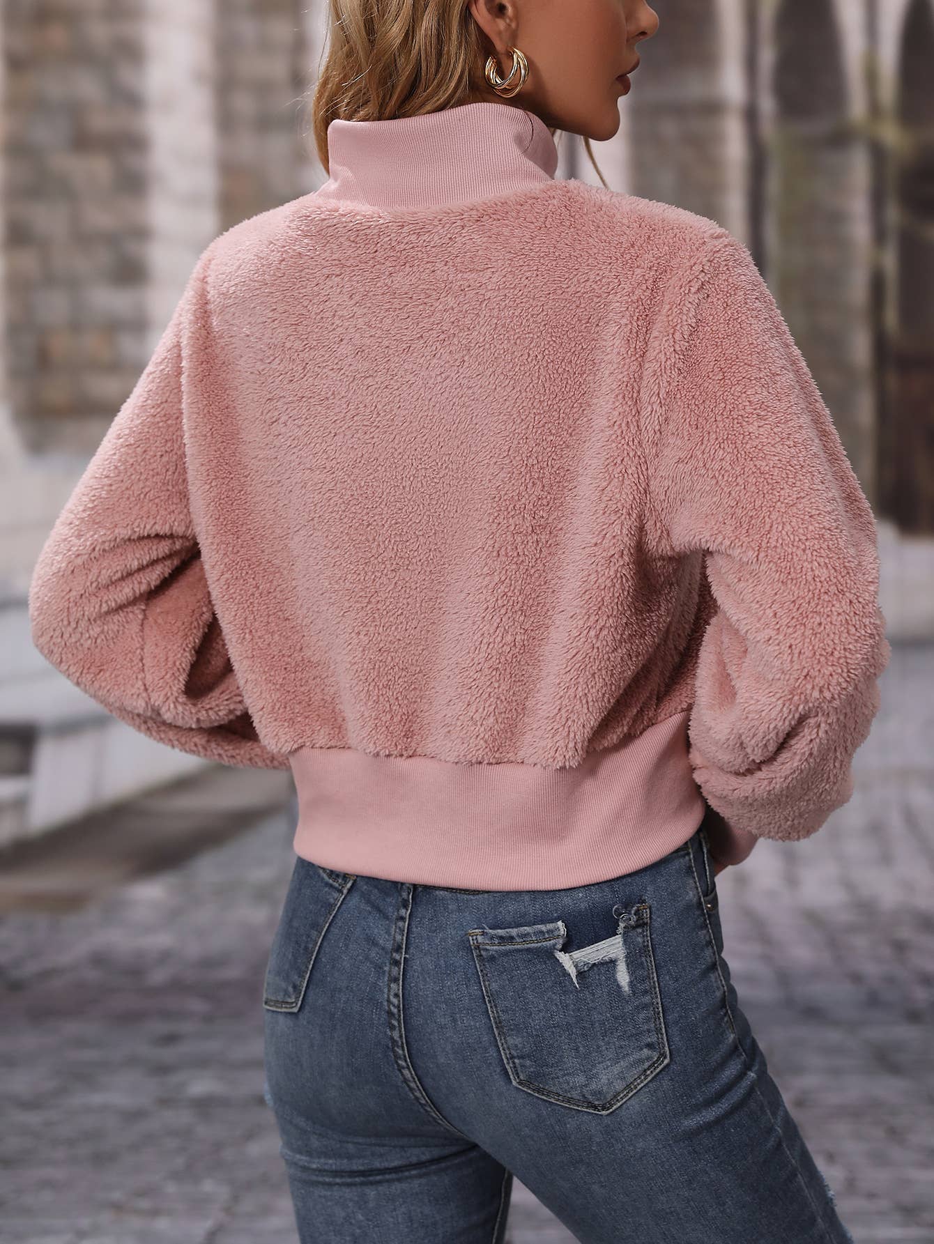 Crew-neck pullover long-sleeved embroidered hoodie