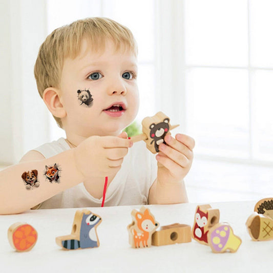 Kids Cartoon Animal Tattoo Stickers Set Waterproof