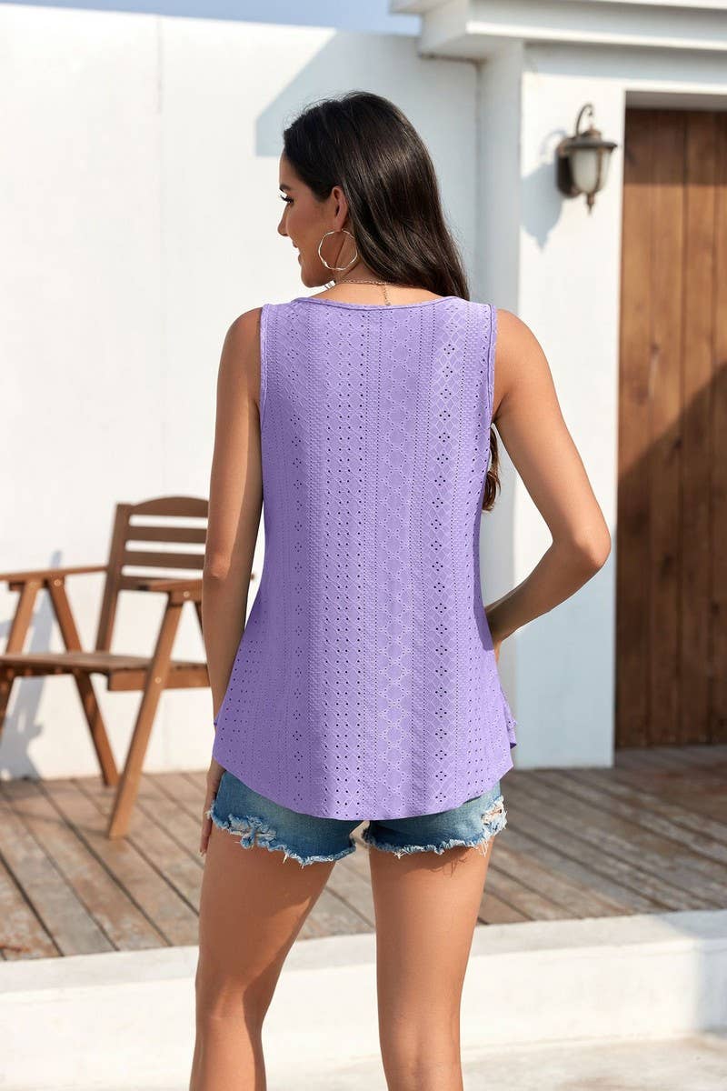 CWTBLSL0344_SLEEVELESS SOLID COLOR CAMISOLE CASUAL