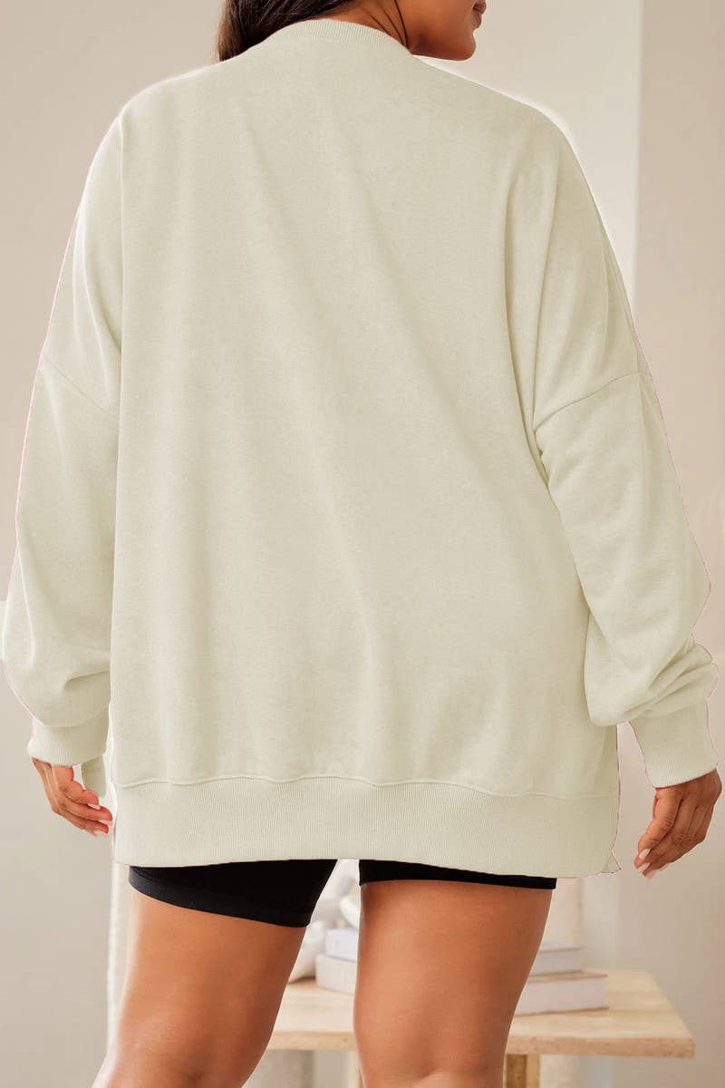CWTBLL01232_CHRISTMAS SEQUIN LOOSE LONG SLEEVE SWEATSHIRT
