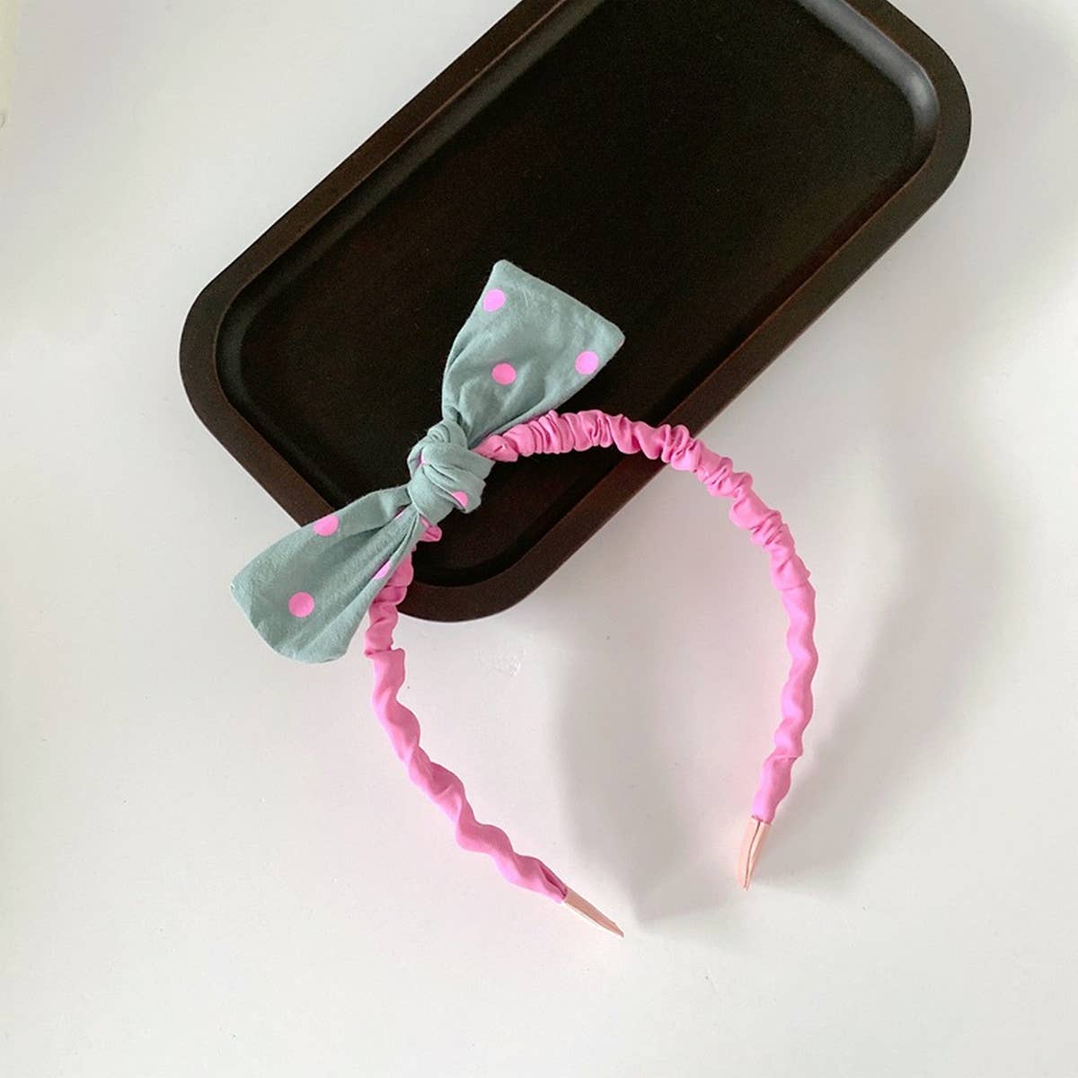CHILDREN'S POLKA DOT BOW HEADBAND