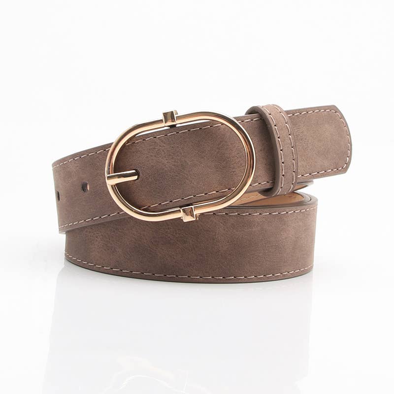 Comfortable jeans belt with alloy pin buckle