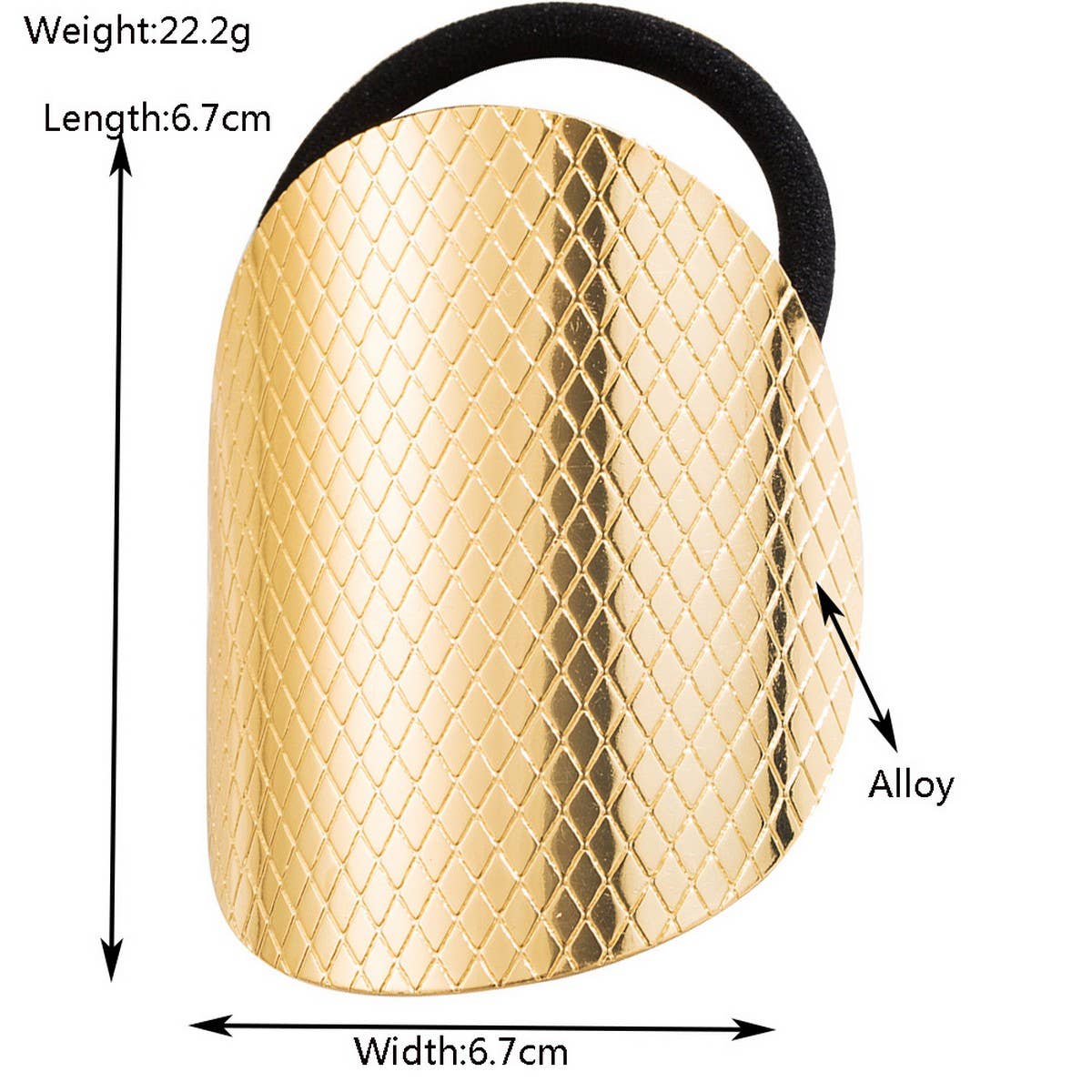 Chic Metallic Hair Ring with Minimalist Design_CWAHA6235