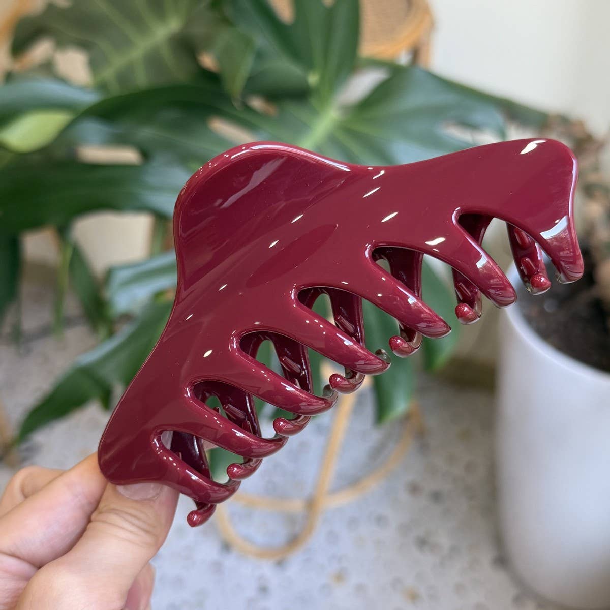 CWAHA4584_NEW SIMPLE BUTTERFLY BUCKLE KEEL HAIRPIN