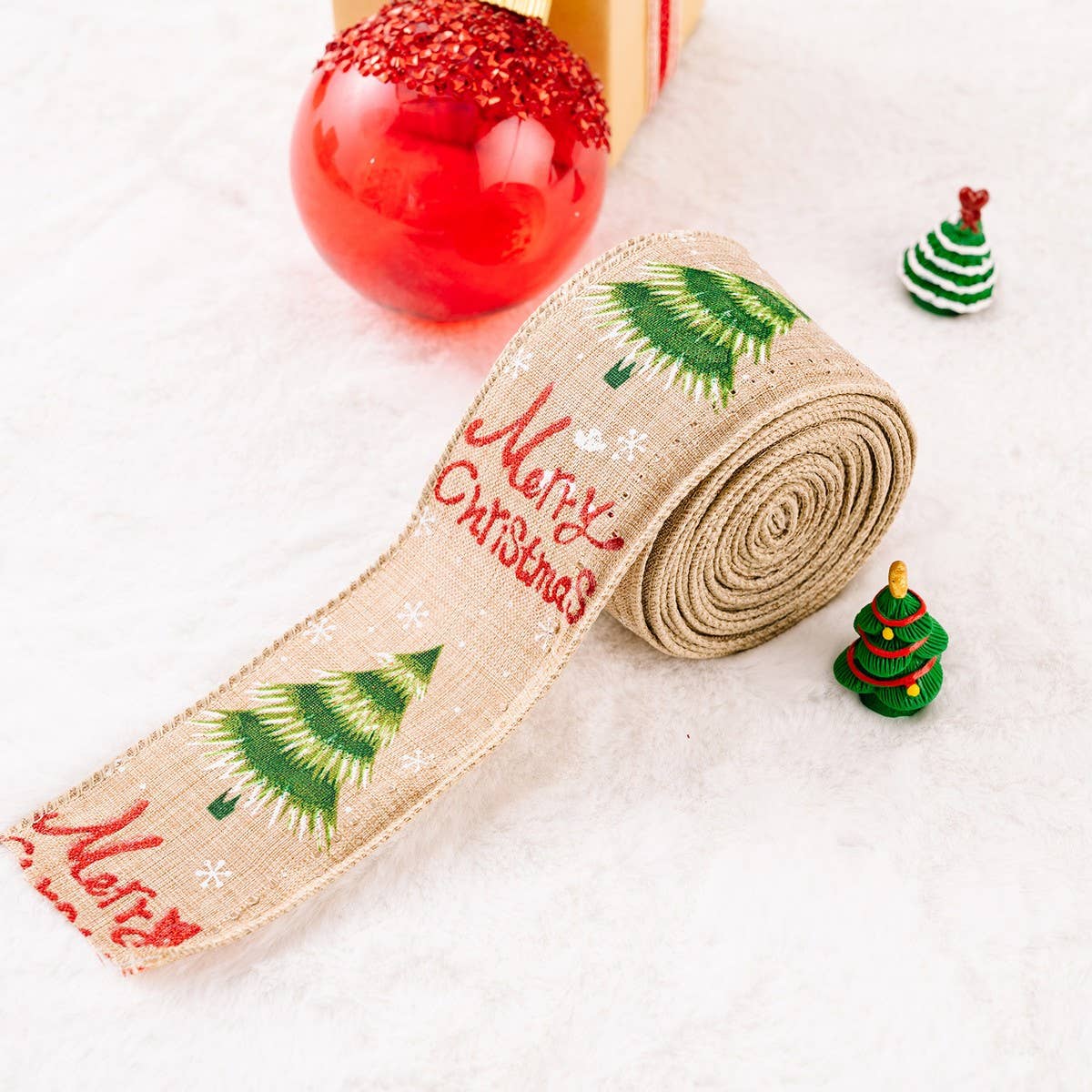 CWMM10228_CARTOON CHRISTMAS BURLAP RIBBON CREATIVE TREE DECO