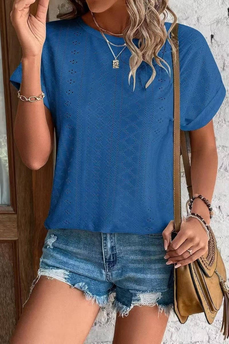 CWTTS1321_SUMMER NEW ROUND NECK LOOSE SHORT SLEEVE T-SHIRT