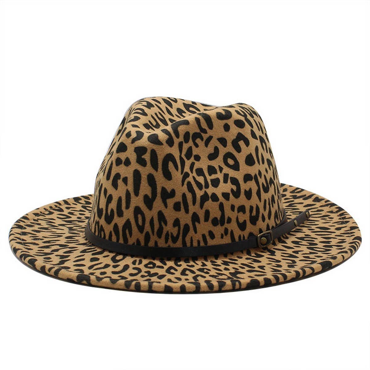 FASHIONABLE LEOPARD PATTERN FAUX WOOL HAT_CWAH2546