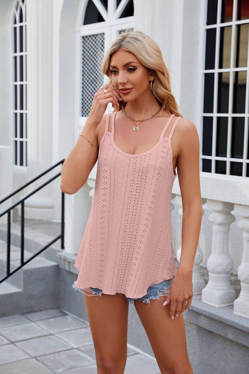 CWTTSL0228_Sleeveless Double Strap Knit Top