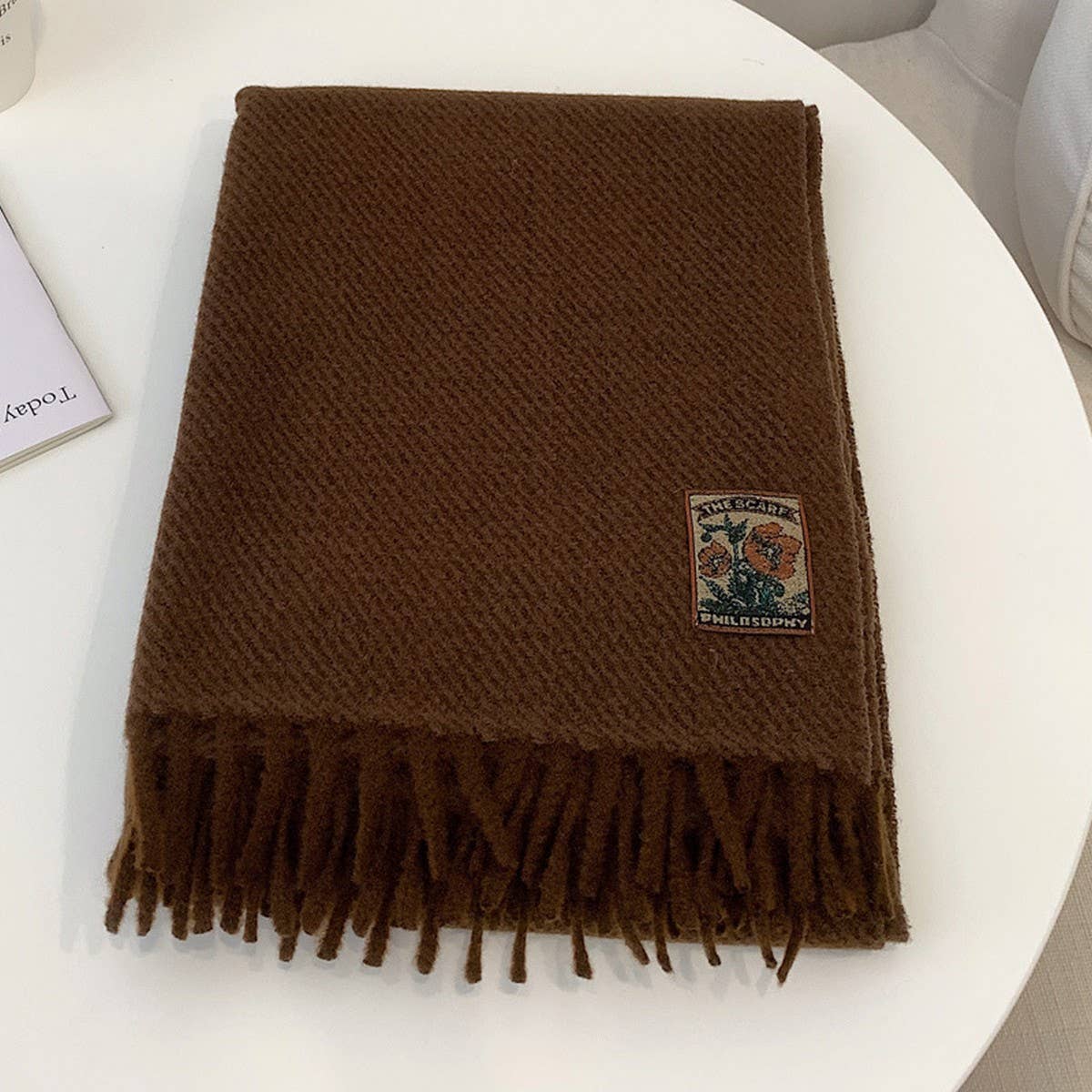Winter Solid Acrylic Blend Scarf ? Neckwarmer