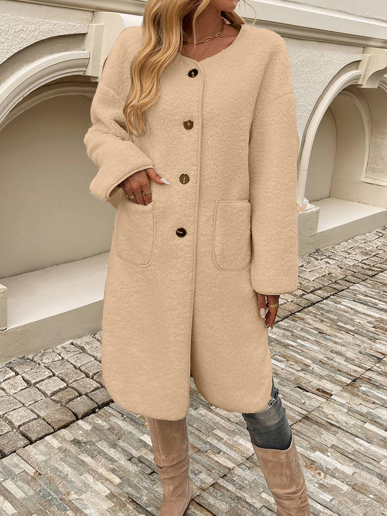 CASUAL CARDIGAN BREASTED POCKET TRENCH COAT