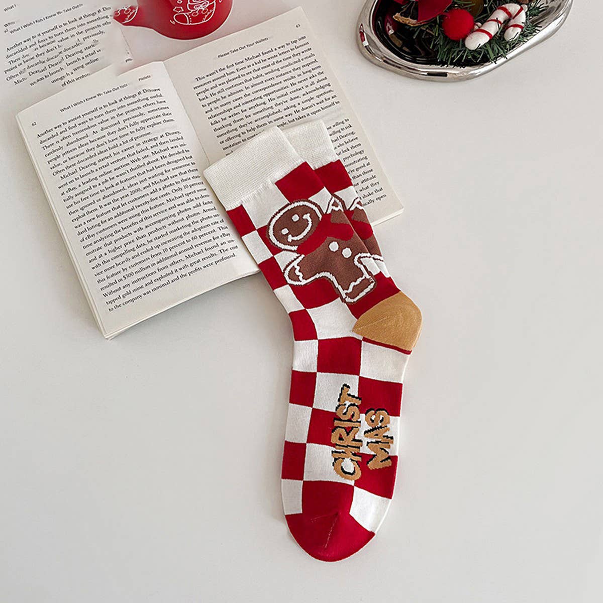 CWMS02730_WOMEN CHRISTMAS CREW SOCKS GIFT WINTER