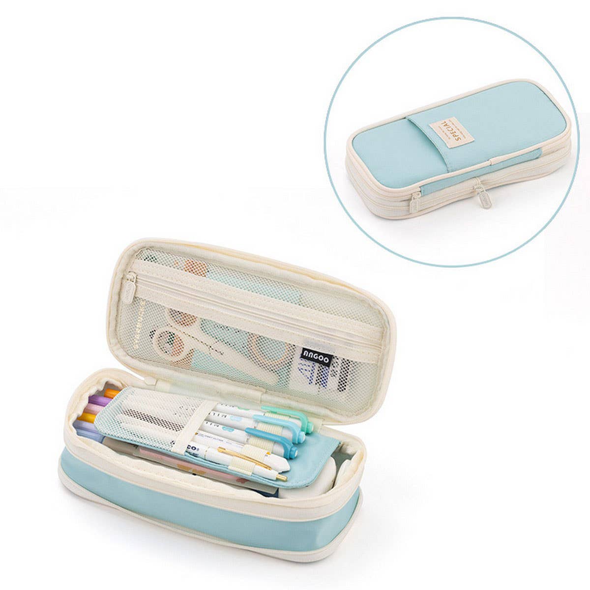 MACAROON COLOR MATCHING LARGE CAPACITY PENCIL CAS