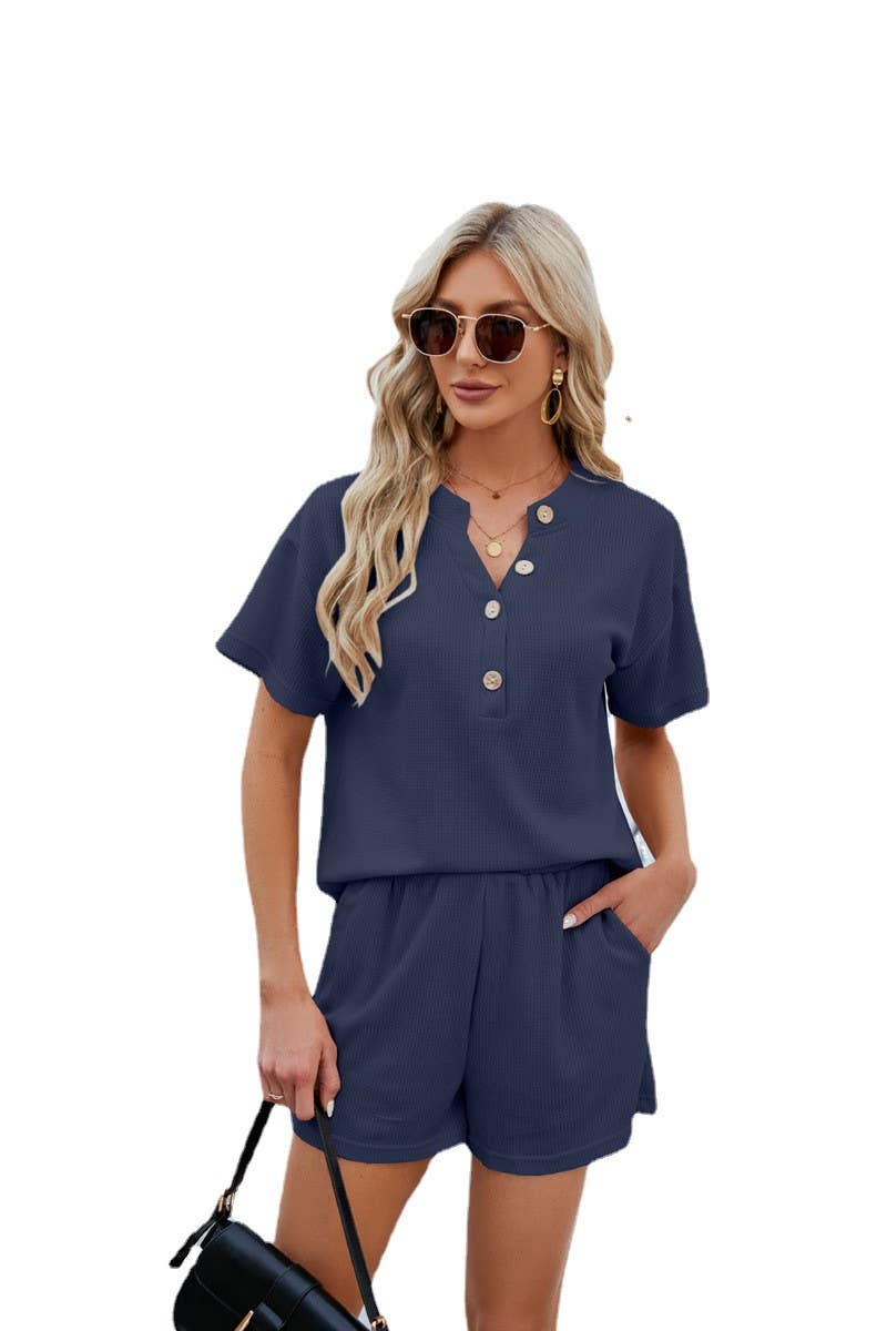 CWSTB0608_WAFFLE TWO-PIECE SHORTS SUIT