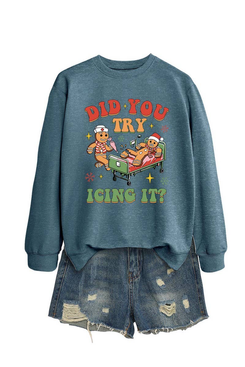 CWTBLL01331_FUNNY CHRISTMAS GRAPHIC LONG SLEEVE SWEATSHIRT