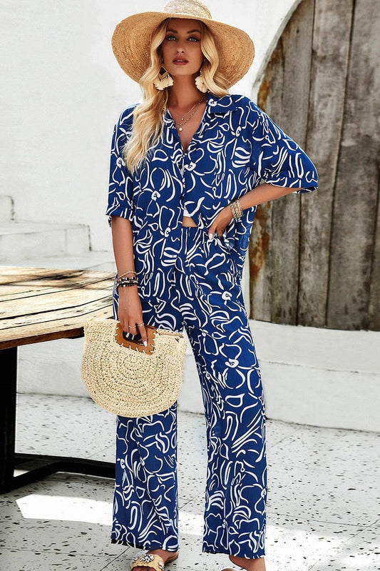 CWSS1073_SPRING AND SUMMER CASUAL COMFORT PRINTED SET