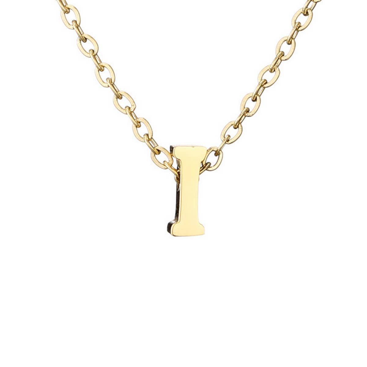 NEW CREATIVE STAINLESS STEEL GOLD LETTER NECKLACE