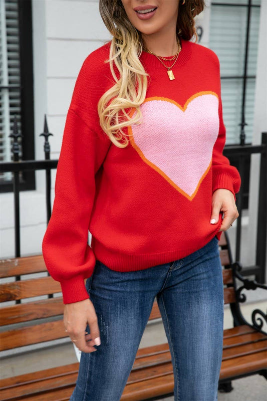 CWOSWL1677_Crew Neck Long Sleeve Pullover Sweater