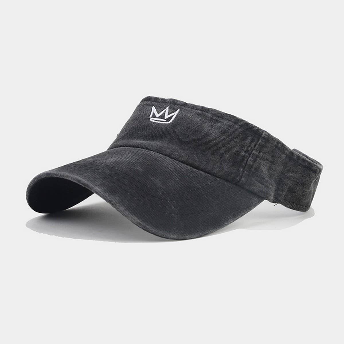 Crown Embroidered Visor Cap - Summer Sun Hat_CWAH3310