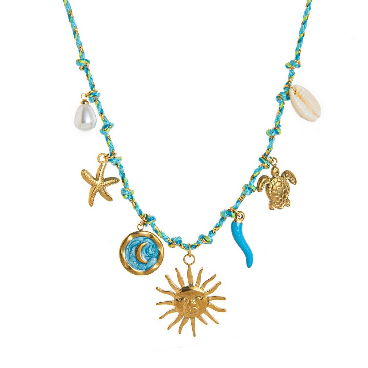 Summer seaside personality shell necklace_CWMM5716
