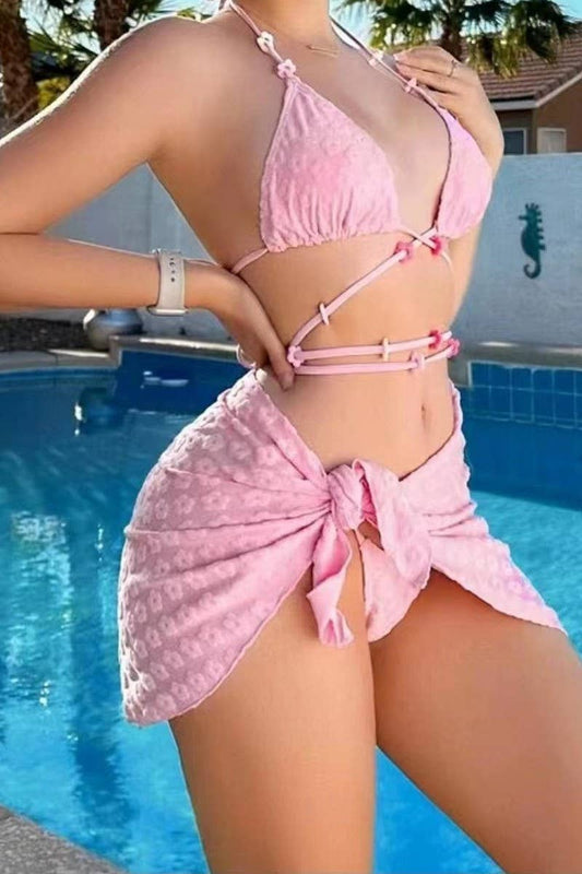 CWMW0878_SEXY TWO-PIECE BIKINI THREE-PIECE SWIMSUIT