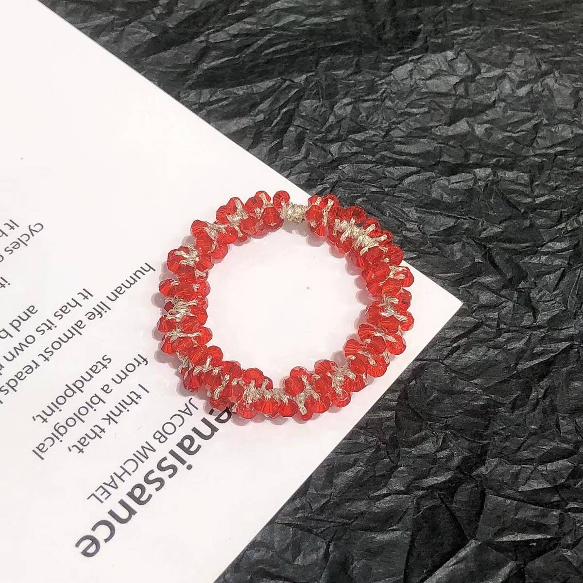Cute Crystal Vintage Hair Tie Sweet Ponytail Band