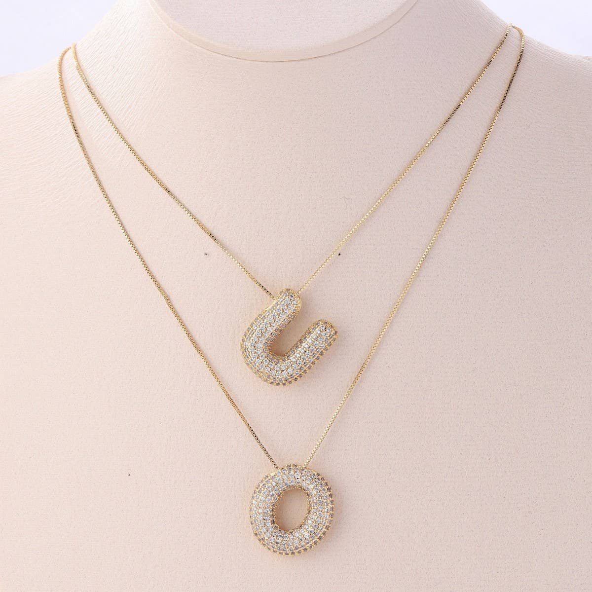 Copper Zirconia Pendant Necklace - Hip Hop