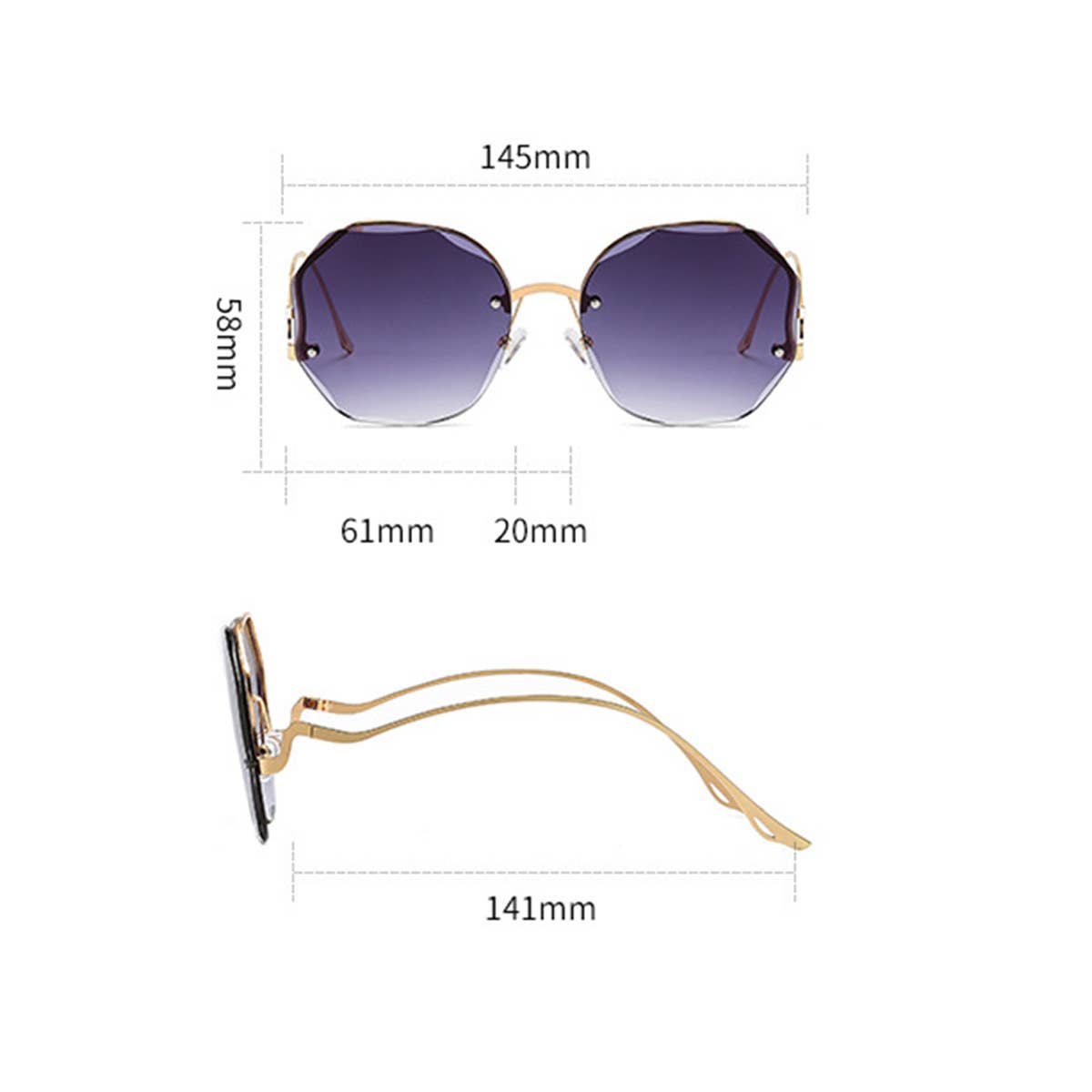 FASHIONABLE AND HIGH-END RIMLESS SUNGLASSES_CWASG0383