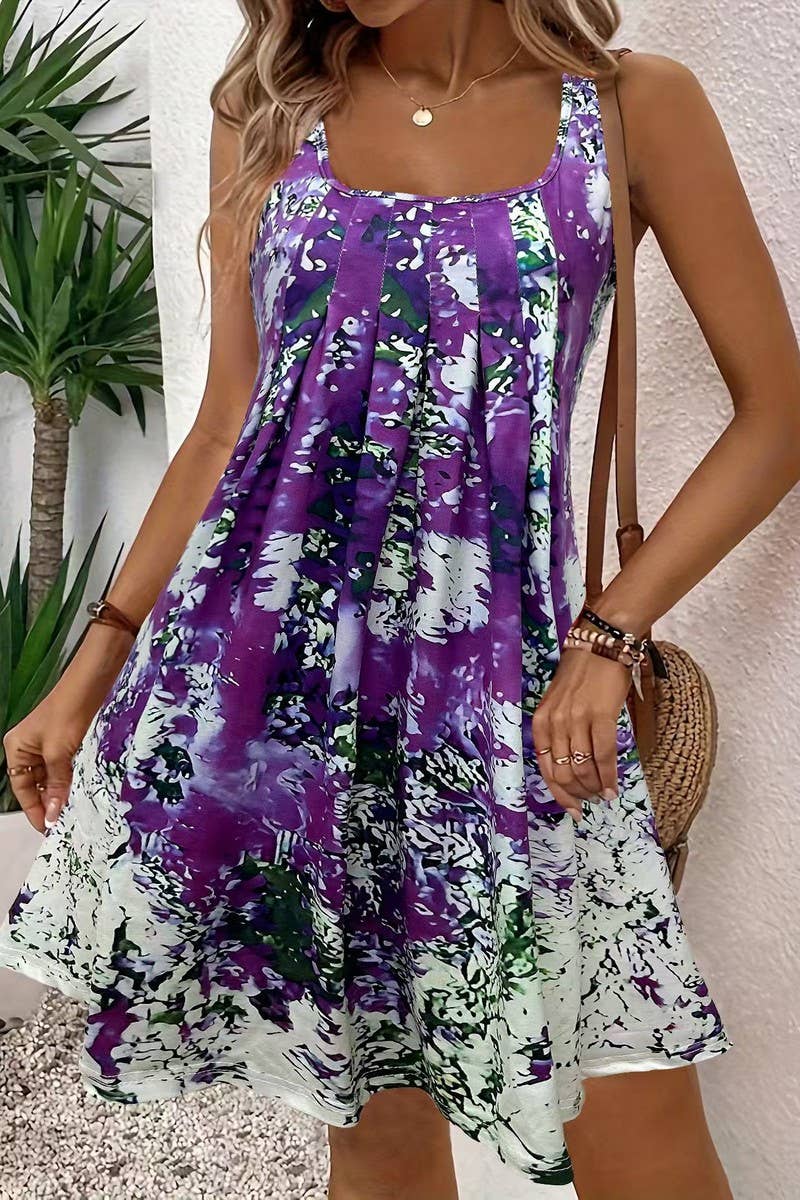 CWDHL1063_SUMMER SPAGHETTI STRAP CASUAL LOOSE DRESS