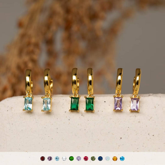 Polished Geometric Hollow Earrings Stainless_CWAJE5031