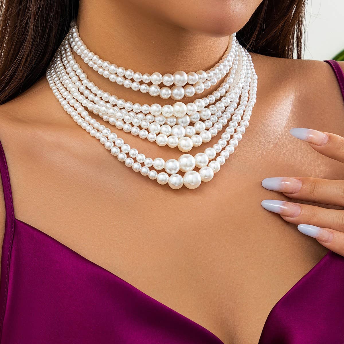 BIG ROUND BEAD IRREGULAR VERSATILE NECKLACE_CWMM3134