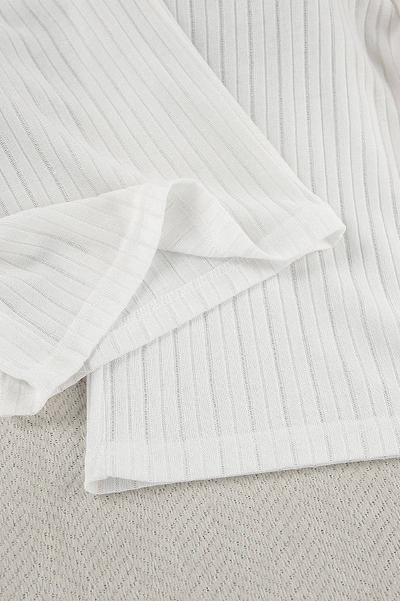 CWSPJ0234_KNITTED STRIPED VEST AND TROUSERS PAJAMA SET