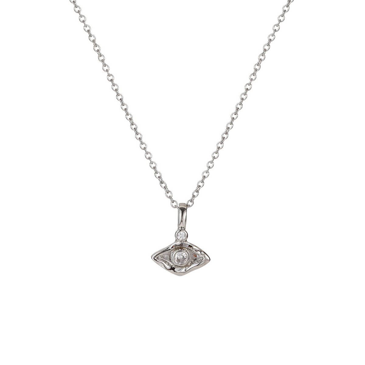 Fashion evil eye pendant palm eye zircon necklace_CWMM5548