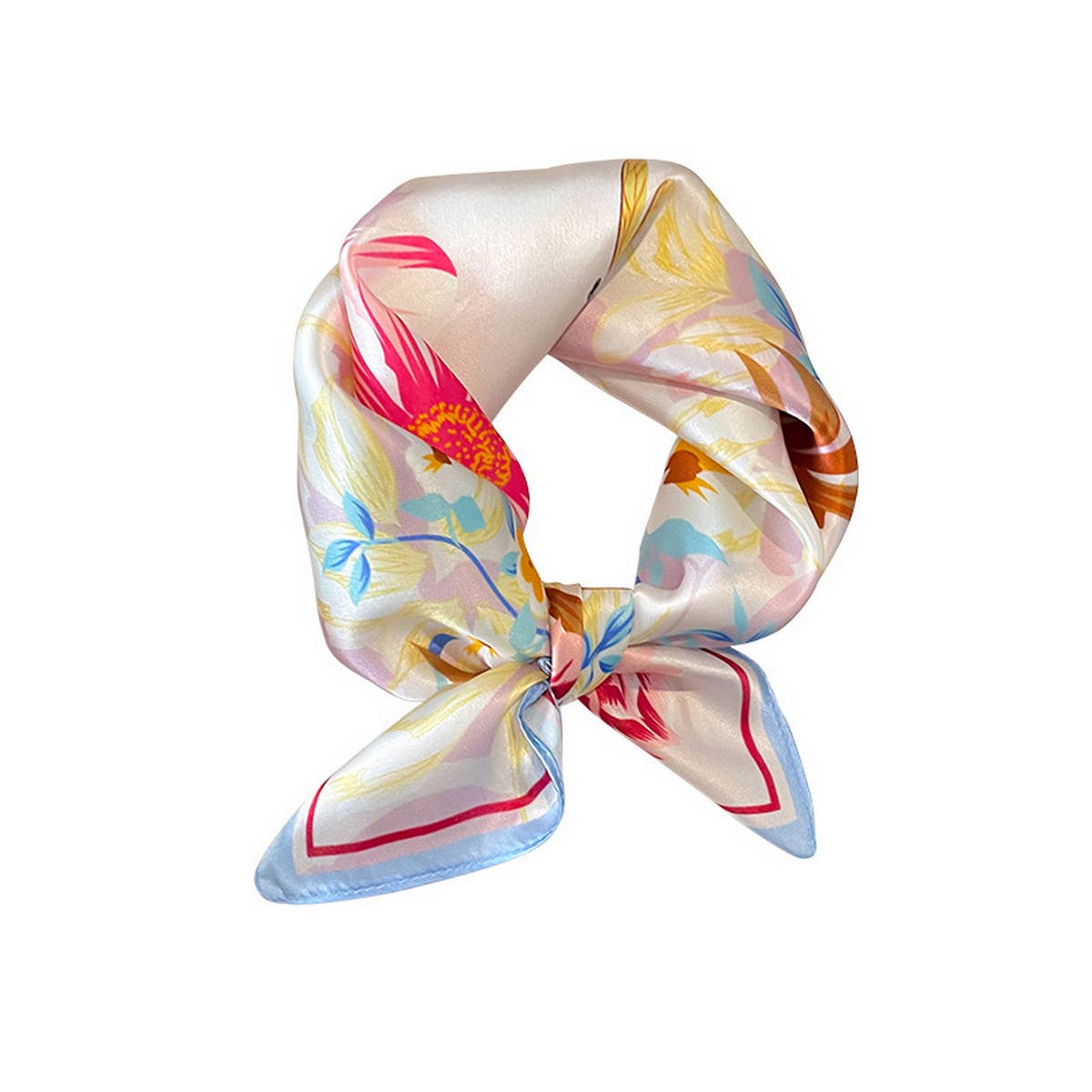 Pure Silk Scarf for Women Elegant Square Neck Wrap_CWASC0605
